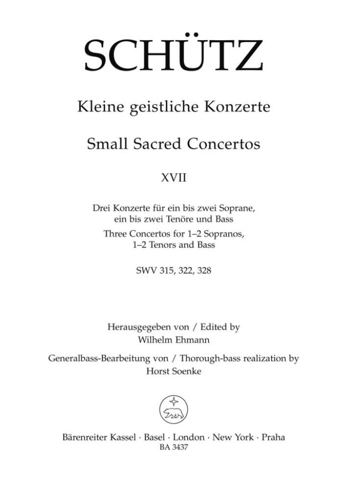 Kleine geistliche Konzerte, Heft 17